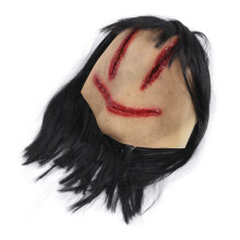 Halloween Ghost Mask Latex Horror Devil Long Hair Costumes Prop
