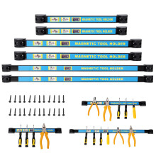 6 Pack Heavy Duty Magnetic Tool Holder Bars Set for Garage Workshop, MultiLength Wall Mounted Organizer