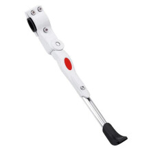 Adjustable Aluminum Bicycle Kickstand with Non‑Slip Foot for Mountain and Road Bikes White