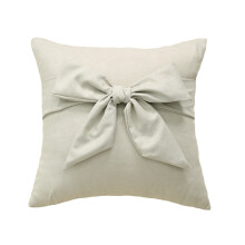 Practical Removable Bowknot Cushion Cover Easy-Mustardgreen