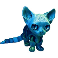 Flexible Joints Articulated Cats Fidgety Toy Table-blue green