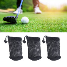 3 Stück Nylon-Golfnetzballtaschen für 12-16 Bälle, leichter Stauraum