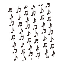 Schwarze Musiknoten-Partydekorationen, um Musikatmosphäre für-6