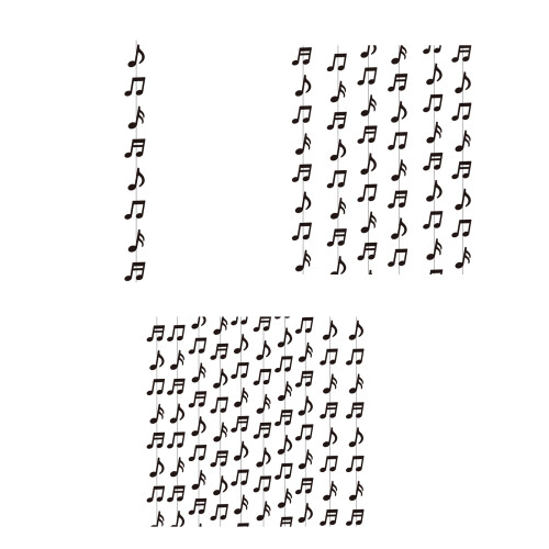 Décorations de Notes de musique noires en papier Portable,-1 1