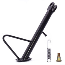 Black Steel Adjustable Electric Bike Kickstand with Stable Wide Base for 1422cm Bicycle or Scooter