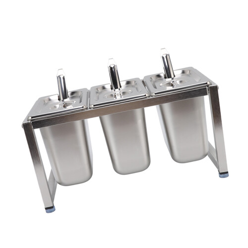 Edelstahl Gewürzregal 3er Set, 15cm hoch