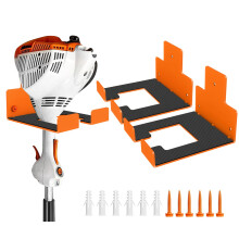 Heavy Duty Garage Tool Organizer and Hanger for Weed Eater, Stainless Steel Wall Mount Rack for Garden Power Tools, 2 Pack
