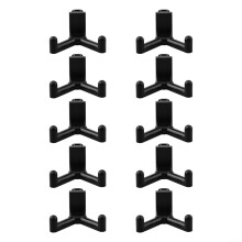 Shed Tool Hooks 10pcs ABS DualArm WallMount Hangers for Vertical Siding Garage Organization