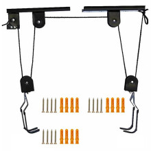 Bike Ceiling Hook Heavy Duty Steel Overhead Bike Storage Rack Space Saving Adjustable Mount for Road and Mountain Bikes