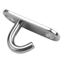 Heavy Duty Ceiling Hooks 6 Pack Steel Pad Eye Plate Hooks with Screws for Plant Baskets and Hanging