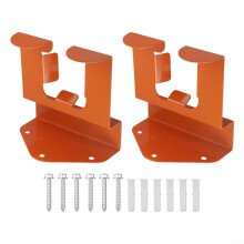 2 Pack Wall Mount Tool Rack Heavy Duty Steel Garage Tool Organizer Space Saver 26x16cm