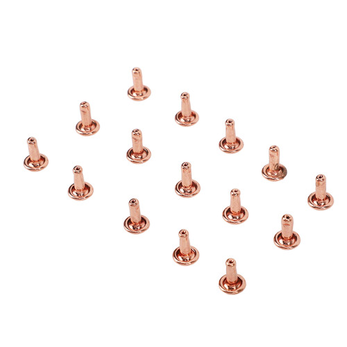 Rose Gold Metal Studs Rivets 6x8mm for Leather Craft DIY Projects 1