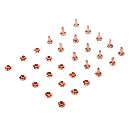 Rose Gold Metal Studs Rivets 6x8mm for Leather Craft DIY Projects 2