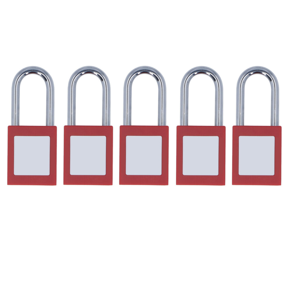 5 Pack Lockout Tagout Locks Chrome Plated Nylon Loto Safe Padlocks 38Mm 8451390147080