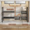 Adjustable Under Sink Organizer, 2 Tier Storage Rack with Removable Baskets, Fits Around Plumbing, Black 3