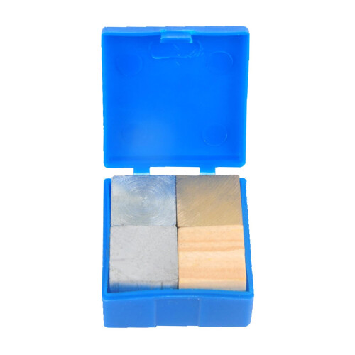 Metal Density Cubes Set for Education, MultiMaterial Comparison, Durable Polished Finish