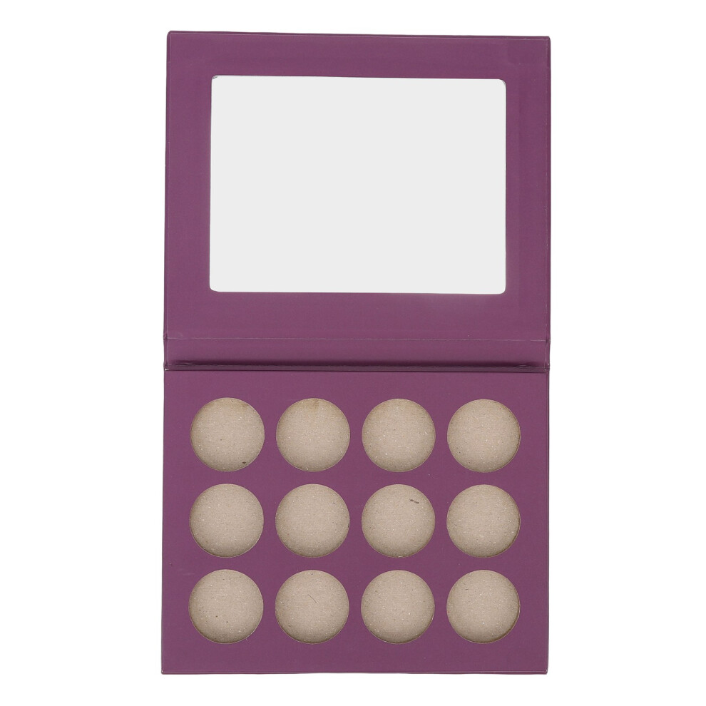 Purple 12 Hole Portable Diy Empty Eyeshadow Palette Abs For Makeup, Compact | Cosmetic Container
