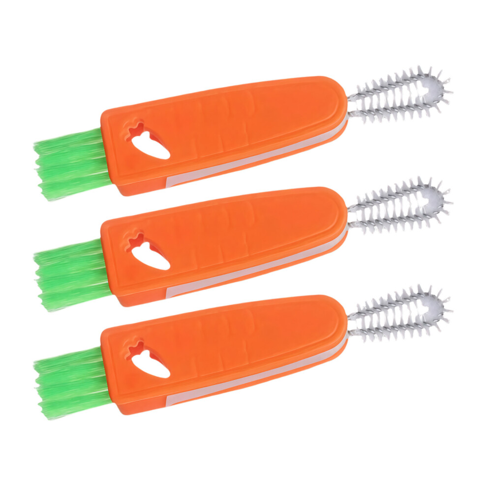 Carrot Styles Cup Scrubber Brush With Straw Cleaner Bottle Brush