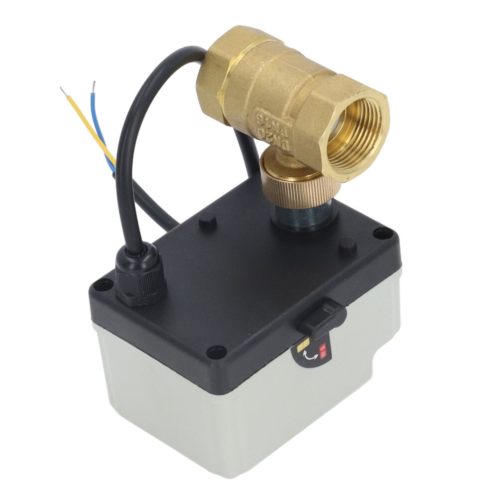 Dc12-24V Brass Motorized Ball Valve 2 Way Ip54 Abs Shell Dn20 3/4In Nc 4391390147960