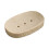 Sandstone Texture Soap Tray Holder Draining-Beige Long Oval 1