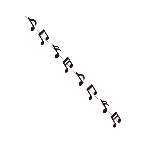Décorations de Notes de musique noires en papier Portable,-1