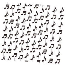 Classical Black Music Notes Hanging Decorations for Themed-10