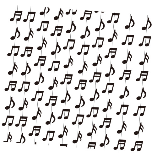 Classical Black Music Notes Hanging Decorations for Themed-10