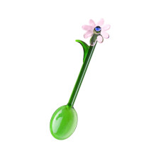 Glass Stirring Spoon with Flower Head Heat-flower spoon 3