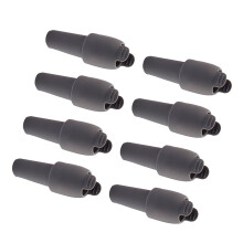 Pack of 8 Leak Proof Silicone Wine Stoppers with Pull-Grey