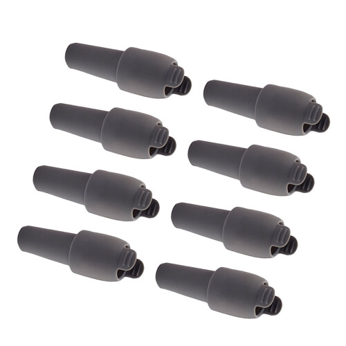 Pack of 8 Universal Silicone Wine Stoppers for Standard-Grey