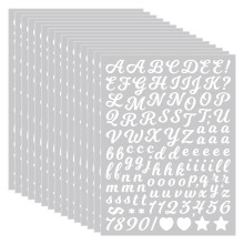 5er-Pack wasserfester Buchstabenaufkleber für Projekte,-PZ42