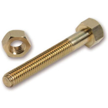 Nut Off Bolt Trick Tool, Rotating Screw CloseUp Magic for Stage Shows, Auto Rotating Nut and Bolt Magic Prop, Golden Metal Illusion Trick