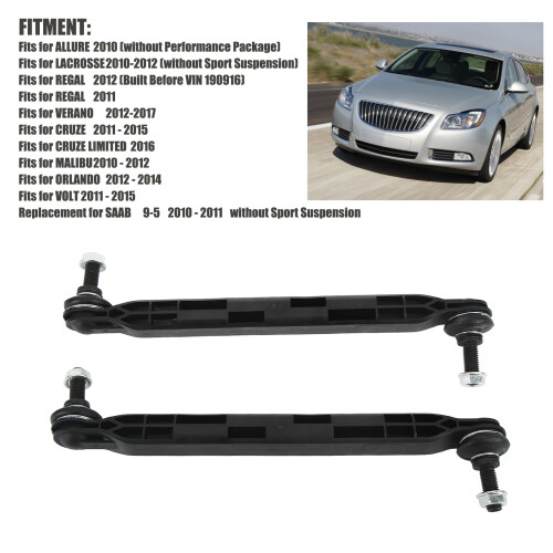 2 Pcs Front Stabilizer Bar Link Kit for Allure Lacrosse Regal 2010-2017 1
