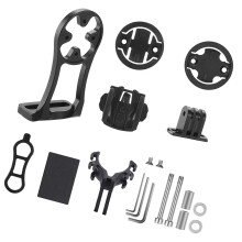 Road Mountain Cycle Bracket Stem Mount Holder for Speedometer, Black, Aluminum Alloy