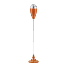 Adjustable Floor Standing Ashtray Stainless Steel with Lid Height Adjustable Weighted Base for Patio