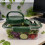 Lunch Box Square Food Storage Container Portable Salad Jar with 2
