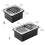 Black And Silver Coffee Grounds Container Stainless Steel-S 4