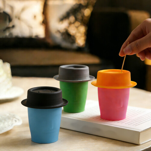 Decorative Toothpick Canister With Modern Hat Theme For-1 2