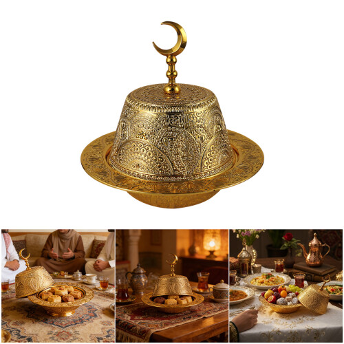 Premium Arabic Style Metal Fruit Tray Durable Alloy Construction 1