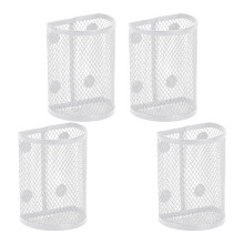 Magnetic Metal Pen Cups Pencil Holder for Refrigerator-4 white