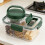 Lunch Box Square Food Storage Container Portable Salad Jar with 7