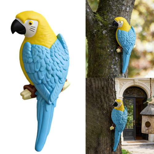 Realistic Parrots Statue,Garden Decorations Bird-Red 2