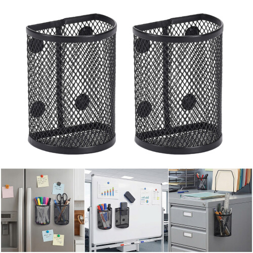 Space Saving Magnetic Pen Cans for Refrigerator Pencil-2 white 2
