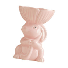 Decorative Rabbit Shape Ceramic Plate Desk Organizers For-Pink