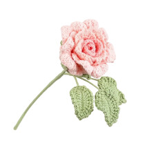 Crochet Flowers Handmade Knitted Roses Flowers-Gradient powder