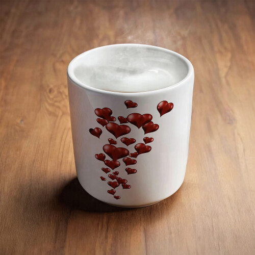 Coffee Mug With Heart Shaped Handle Valentines Day Gift-1 1