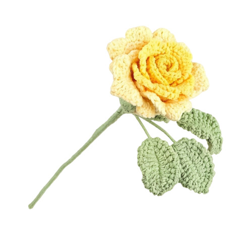 Handmade Knitted Flower Artificial Flowers-Gradient yellow