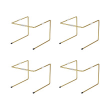 Pack Of 4 Pizza Plates Holder With Sturdy Base Metal Pizza-Gold