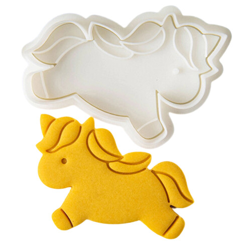 Cartoon-Pferd-Keksstempel, sichere Küchen-Backformen,-EEEEEE