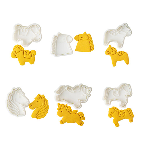 Eye Catching Plastic Horse Shape Cookie Stamps Perfect-Type D 1